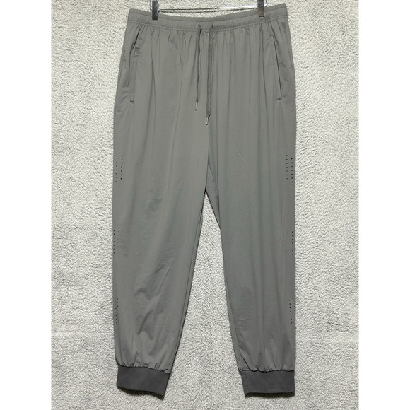 Auxo Other - Auxo Men's Stretch Athletic Jogger Pants: Zipper Pockets, Gym, Hike, Gray XL